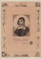 Thomas Scot, Executed at Charing Cross, 1660